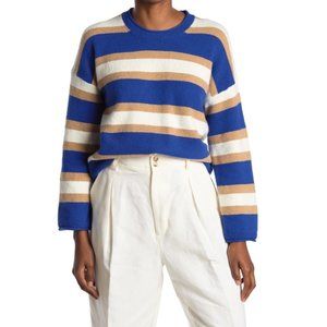 Madewell Blue Stripe Wool Sweater